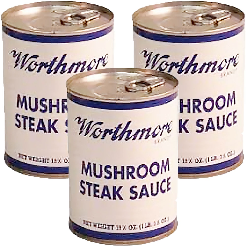 Worthmore Mushroom Steak Sauce 19.5oz Can 3pk