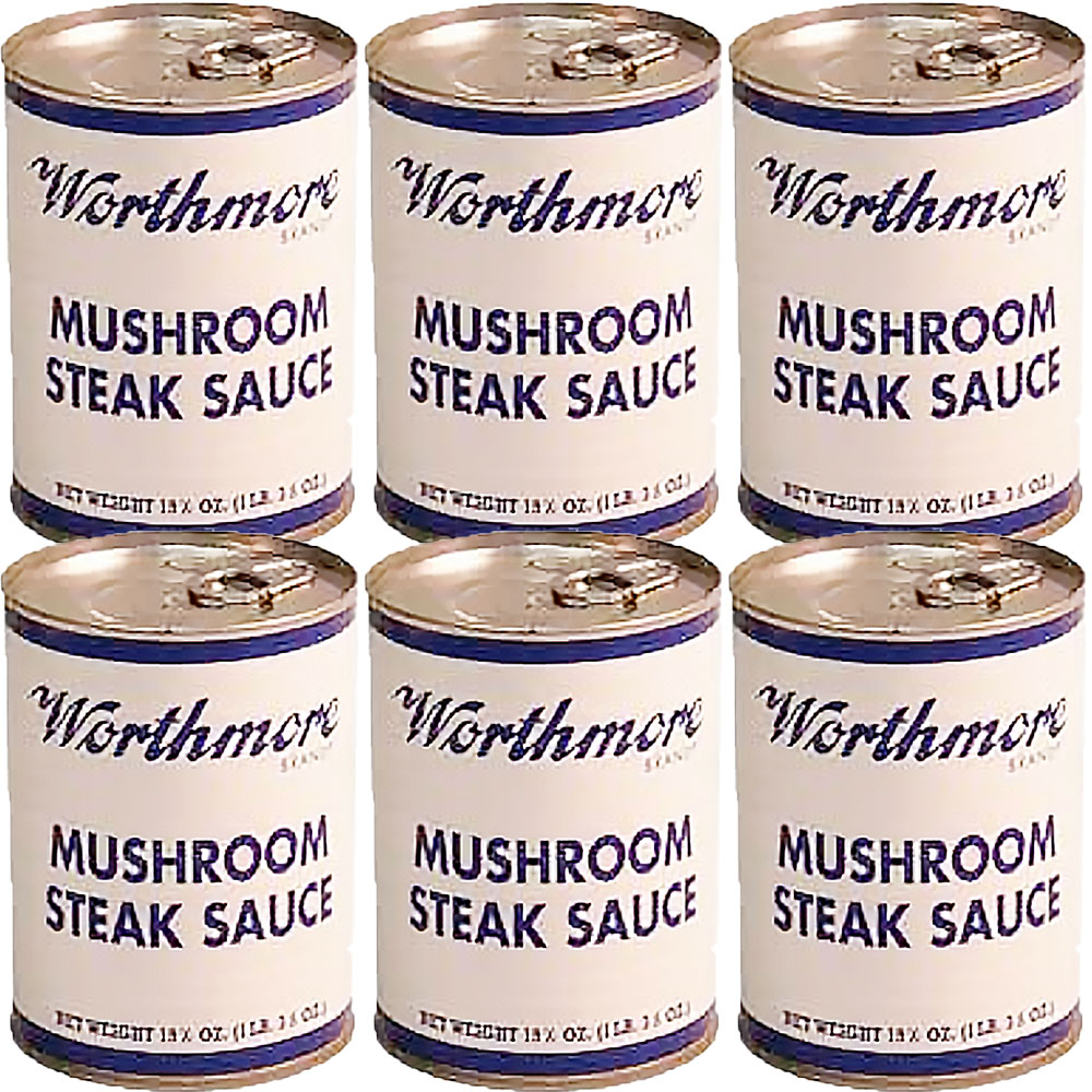 Worthmore Mushroom Steak Sauce 19.5oz Can 6pk