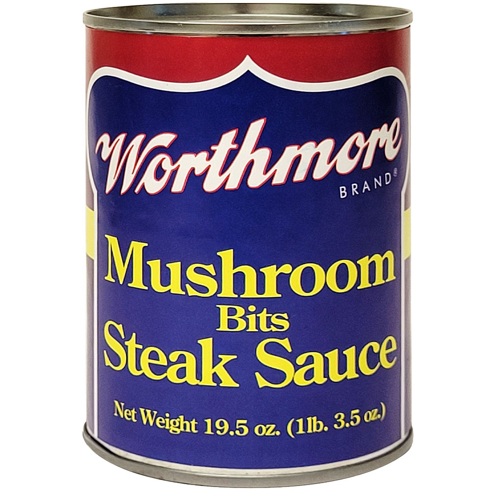 Worthmore Mushroom Bits Steak Sauce 19.5oz Can