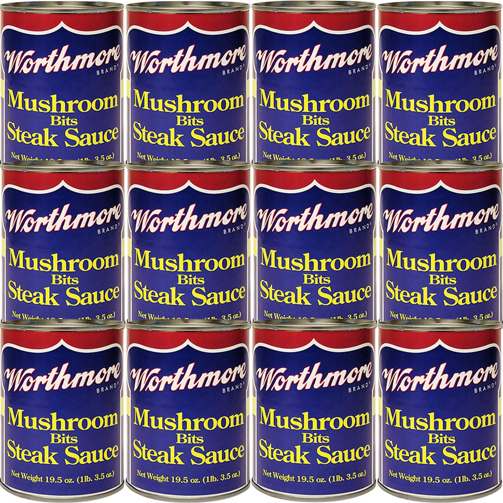 Worthmore Mushroom Bits Steak Sauce 19.5oz Can 12pk
