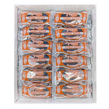 Papas Milk Chocolate Covered Peanut Butter Opera Cream Eggs 24ct Box