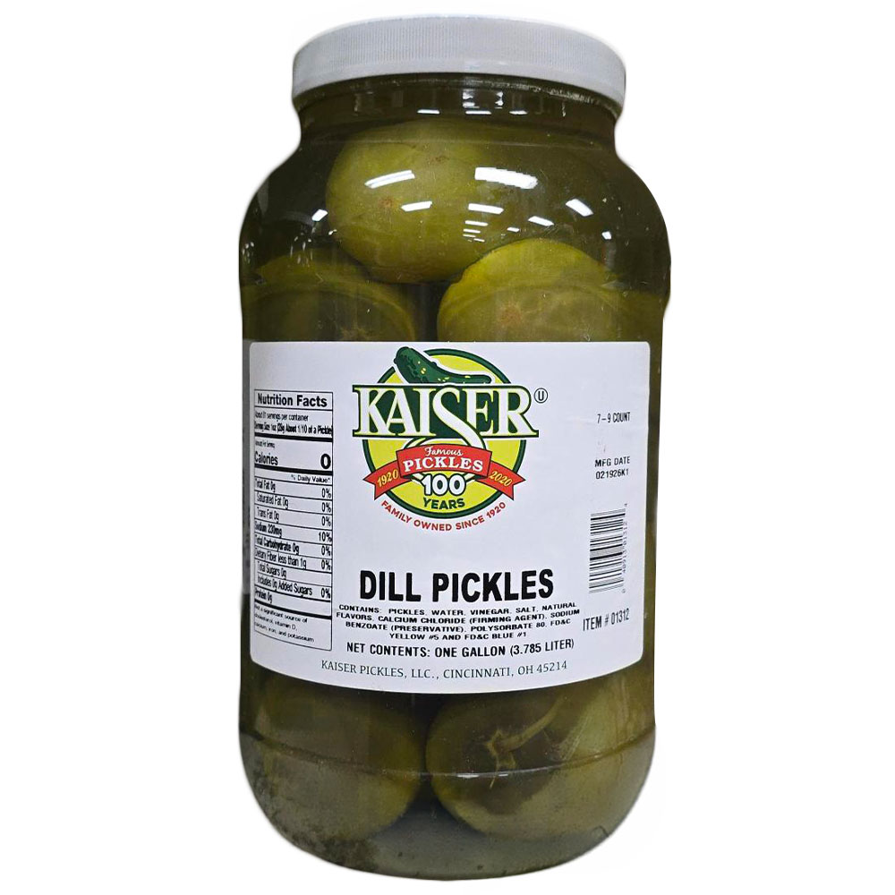Kaiser Dill Pickles 7 to 9 Count Gallon Jar