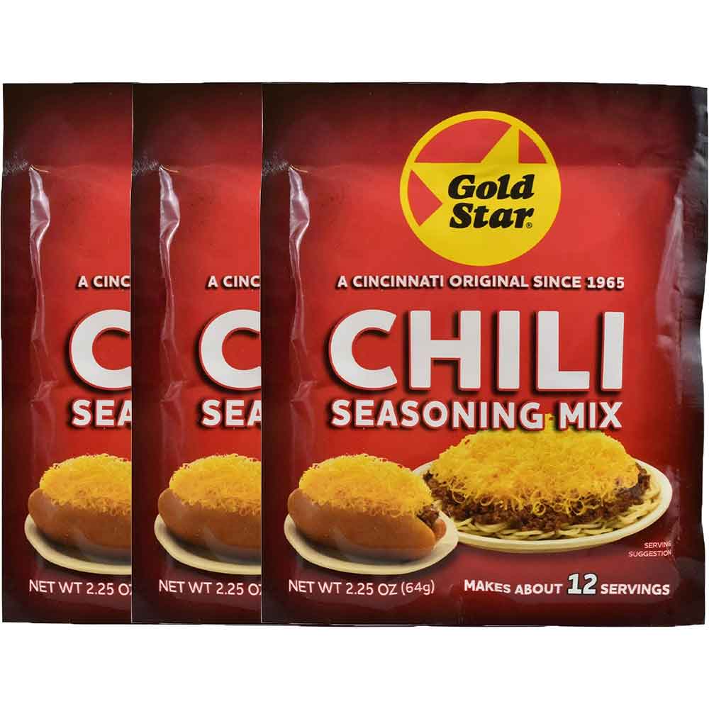 Gold Star Chili Seasoning Mix 2.25oz 3pk
