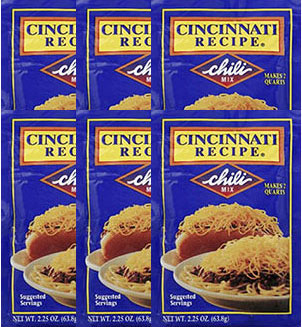 Cincinnati Recipe Chili Mix 2.25oz 6pk 