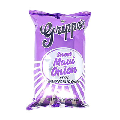 Grippos Sweet Maui Onion Potato Chips 8oz 12ct 
