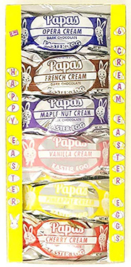 Papas Chocolate Covered Cream Eggs Assorted 6CT 