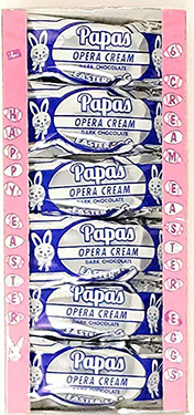 Papas Dark Chocolate Covered Opera Creme Eggs 6CT 