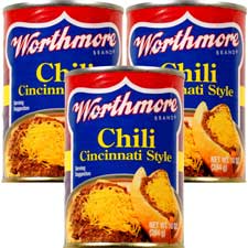 Worthmore Cincinnati Style Chili 10oz Can 3pk