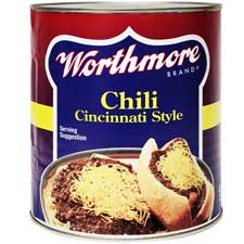 Worthmore Cincinnati Style Chili 104oz Can