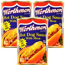 Worthmore Hot Dog Sauce with Meat 10oz Can 3pk