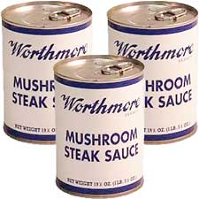Worthmore Mushroom Steak Sauce 19.5oz Can 3pk
