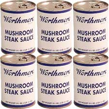 Worthmore Mushroom Steak Sauce 19.5oz Can 6pk