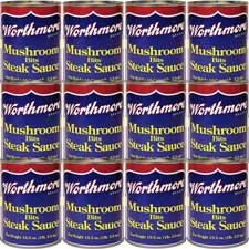 Worthmore Mushroom Bits Steak Sauce 19.5oz Can 12pk