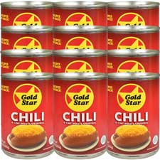Gold Star Chili 10oz Can 12pk