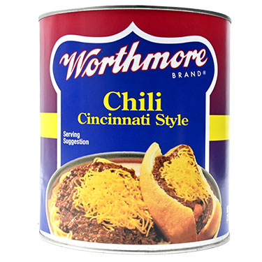 Worthmore Cincinnati Style Chili 104oz Can 