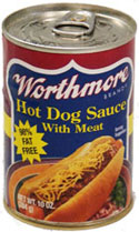 Worthmore Hot Dog Sauce with Meat 10oz 12pk 