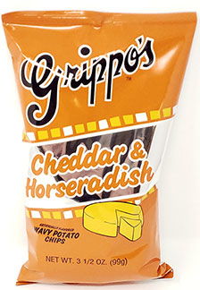 Grippos Cheddar Horseradish Chips 4.5oz 18pk 