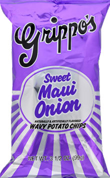 Grippos Sweet Maui Onion Potato Chips 4.5oz 18ct 