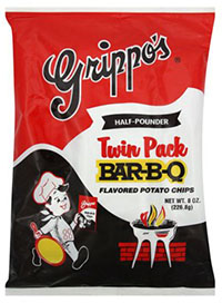 Grippos BBQ Potato Chips Twin Packs 8oz Bag 6pk 