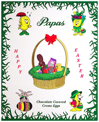 Papas Dark Chocolate Covered Mint Cream Eggs 24CT Box 